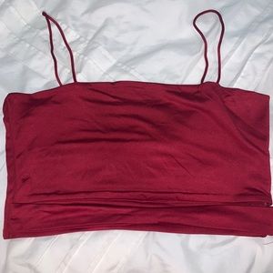 Fuchsia shein crop top